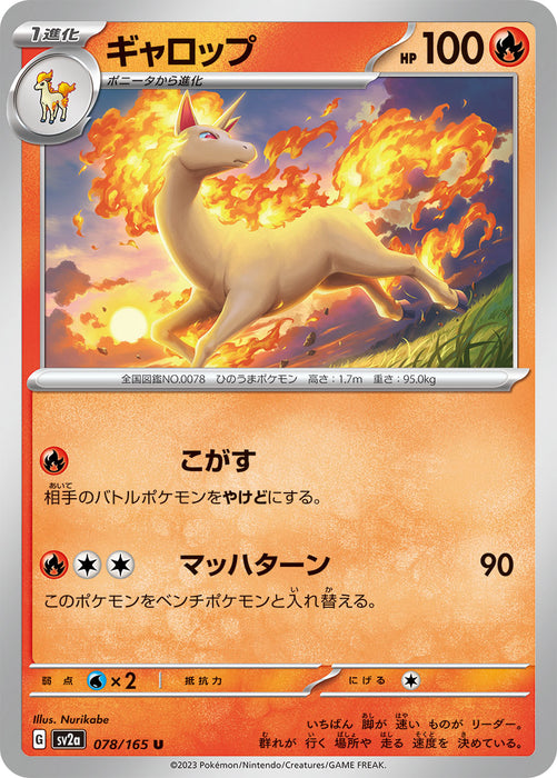 Pokemon Rapidash (Non Holo) Pokemon 151 sv2a 078/165