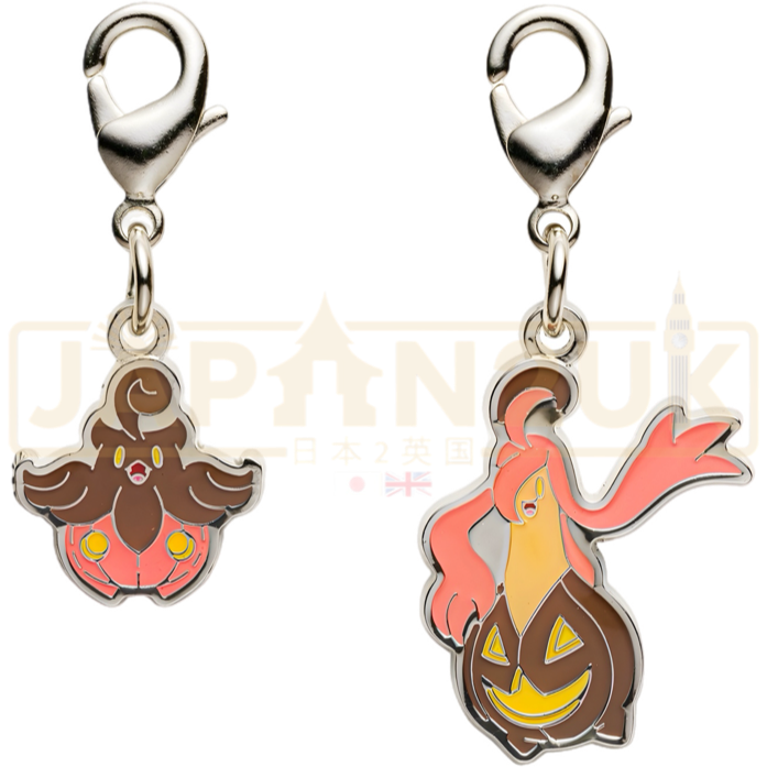 Pokemon Center Japan - 0710 / 0711 Pumpkaboo & Gourgeist Metal Charm/Keychain