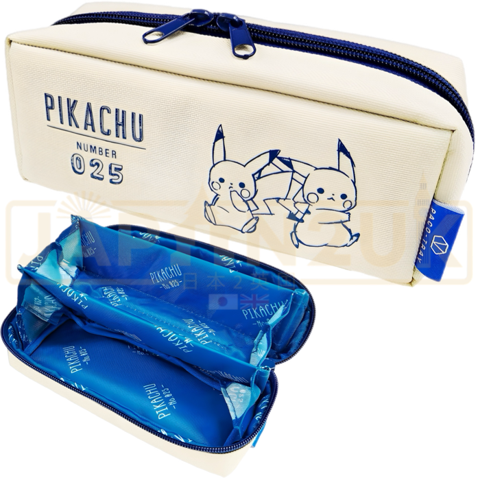 Pokemon Center Japan - Pikachu Number 025 Cream Pencil Case