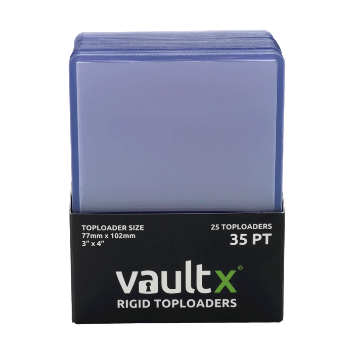 Vault X - Toploaders x25 Count 35pt Rigid Plastic 3"x4" (76mm x 102mm)