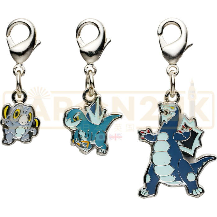 Pokemon Center Japan - 0996 / 0997 / 0998 Frigibax, Arctibax & Baxcalibur Metal Charm/Keychain