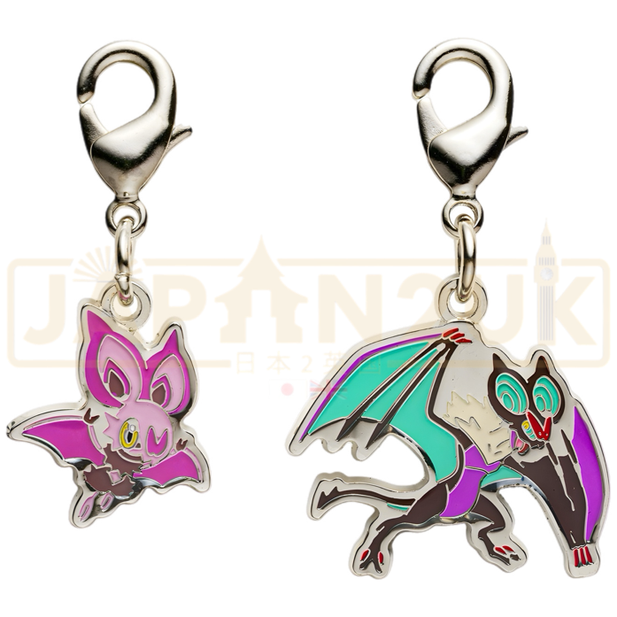 Pokemon Center Japan - 0714 / 0715  Noibat & Noivern Metal Charm/Keychain