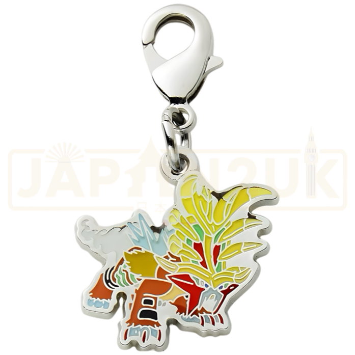 Pokemon Center Japan - 1020 Gouging Fire Metal Charm/Keychain