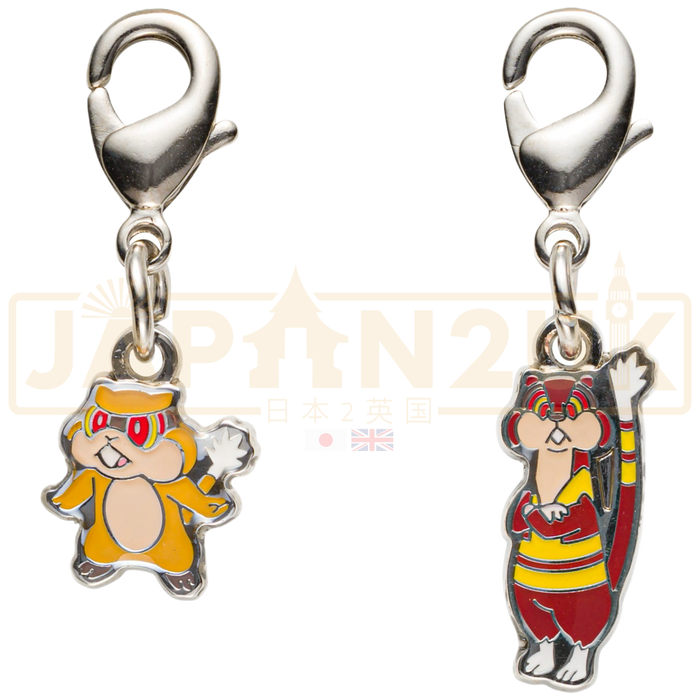 Pokemon Center Japan - 0504 / 0505 Patrat & Watchog Metal Charm/Keychain