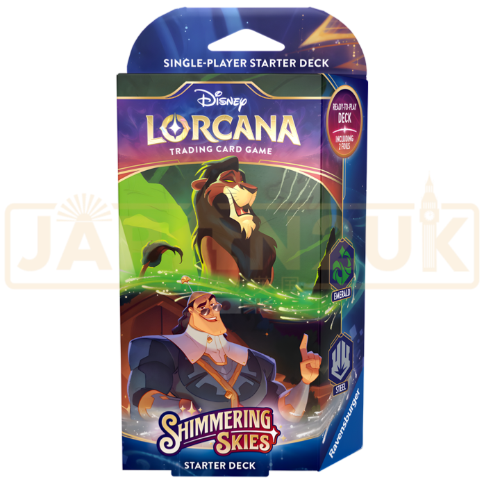 Disney Lorcana Shimmering Skies Emerald & Steel (Scar & Kronk) English Starter Deck