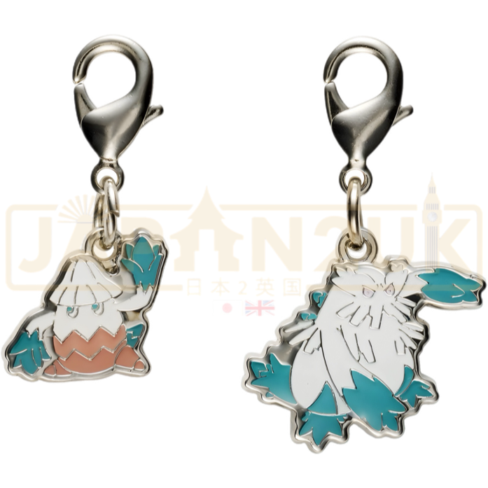 Pokemon Center Japan - 0459 / 0460 Snover & Abomasnow Metal Charm/Keychain