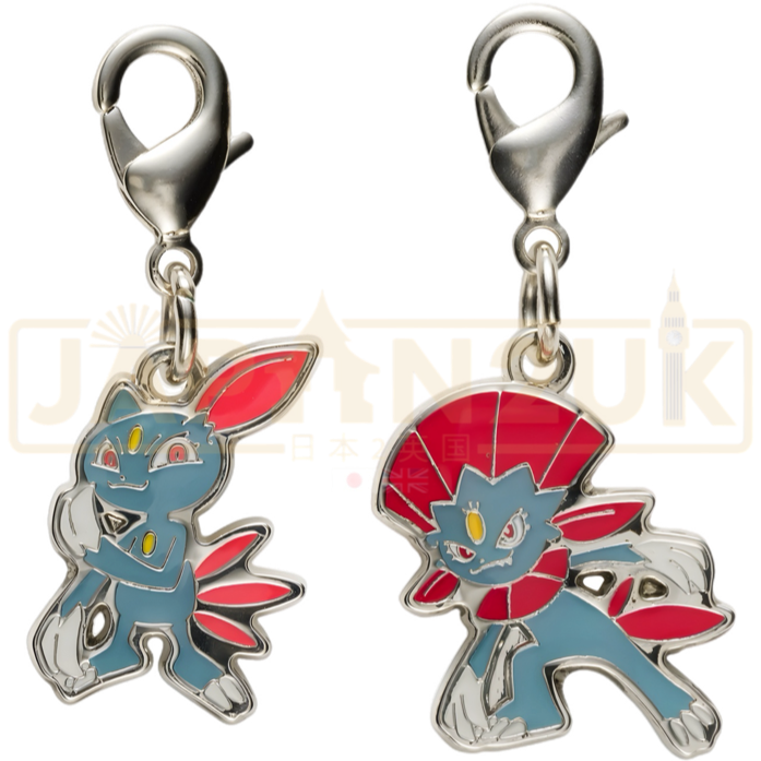 Pokemon Center Japan - 0215 / 0461 Sneasel & Weavile Metal Charm/Keychain