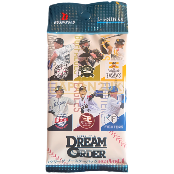 Dream Order Professional Baseball Card Game Pacific League 2024 Vol. 1 Booster Pack