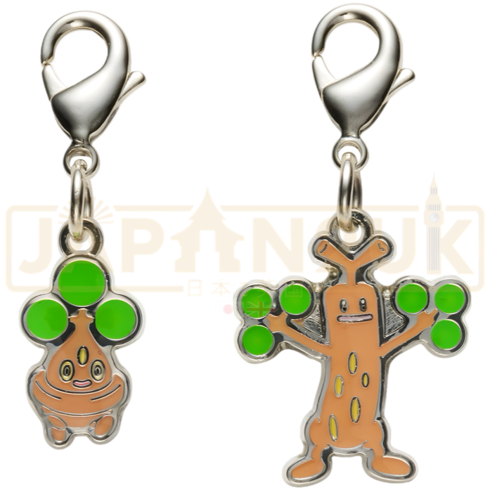 Pokemon Center Japan - 0185 / 0438 Bonsly & Sudowoodo Metal Charm/Keychain