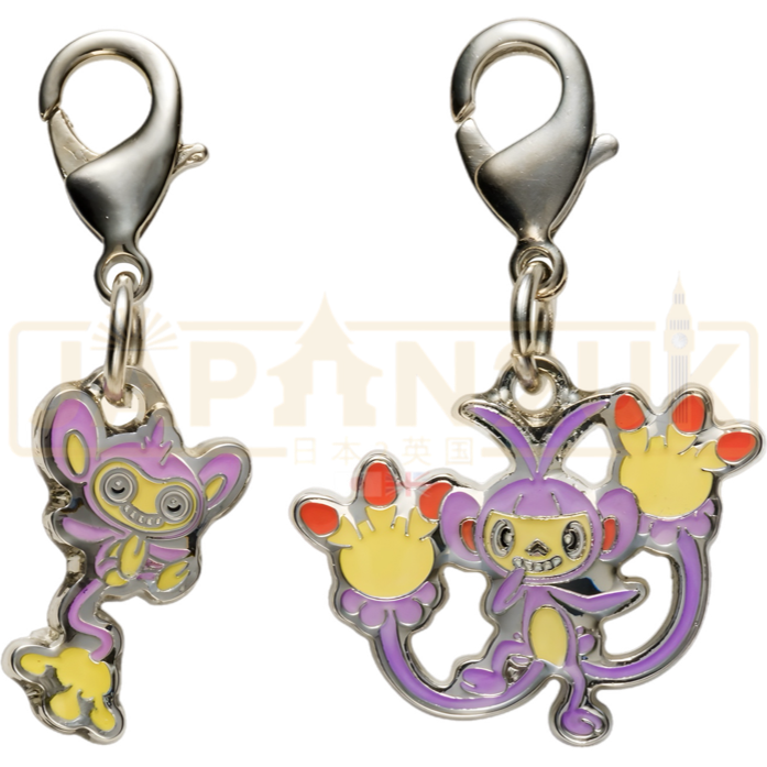 Pokemon Center Japan - 0190 / 0424 Aipom & Ambipom Metal Charm/Keychain