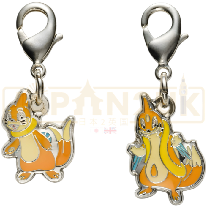 Pokemon Center Japan - 0418 / 0419 Buizel & Floatzel Metal Charm/Keychain