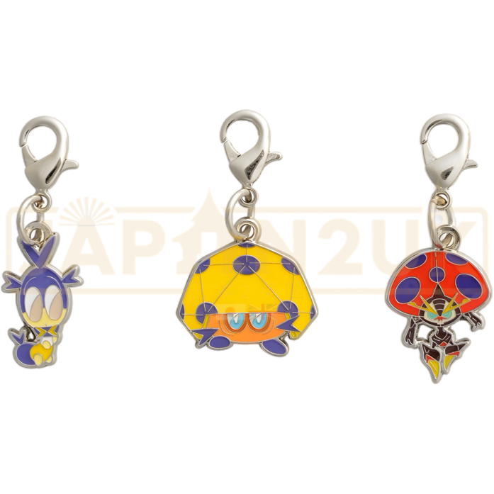 Pokemon Center Japan - 0824 / 0825 / 0826 Blipbug, Dottler & Orbeetle Metal Charm/Keychain