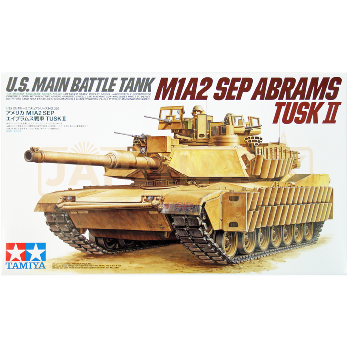 Tamiya Military - Us Main Battle Tank M1a2 Sep Abrams Tusk Ii - 1 35 