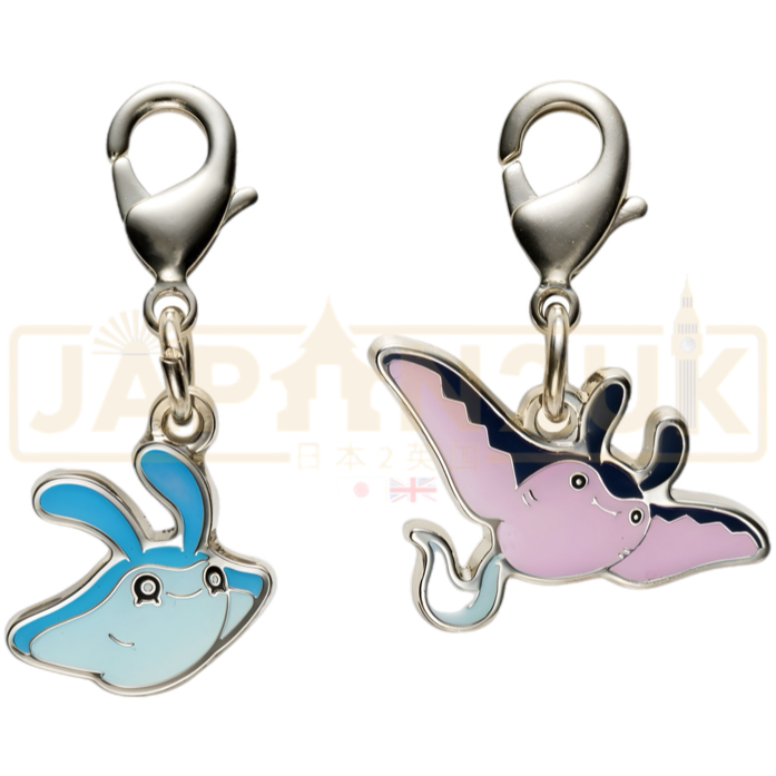 Pokemon Center Japan - 0458 / 0226 Mantyke & Mantine Metal Charm/Keychain