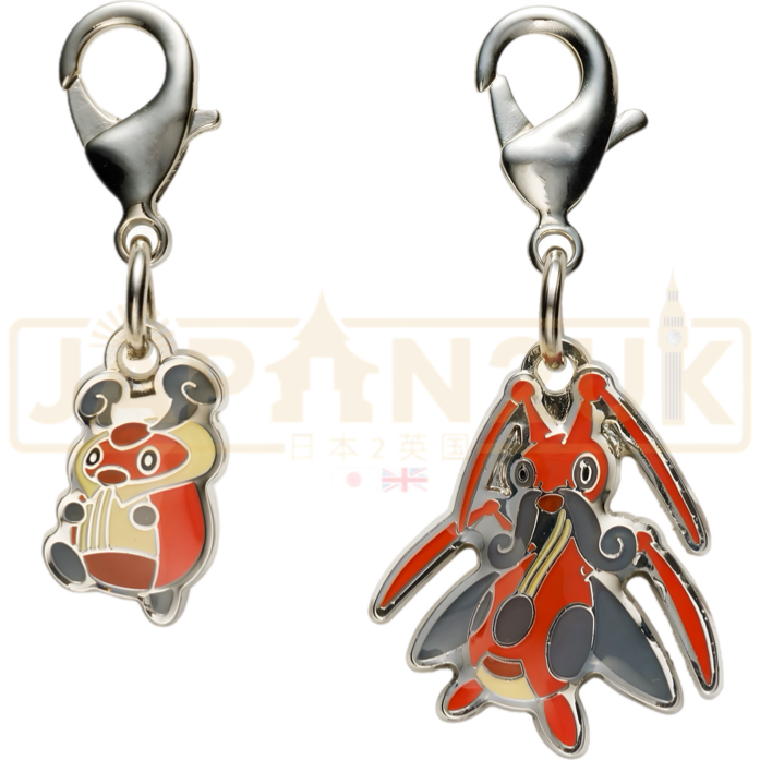 Pokemon Center Japan - 0401 / 0402 Kricketot & Kricketune Metal Charm/Keychain