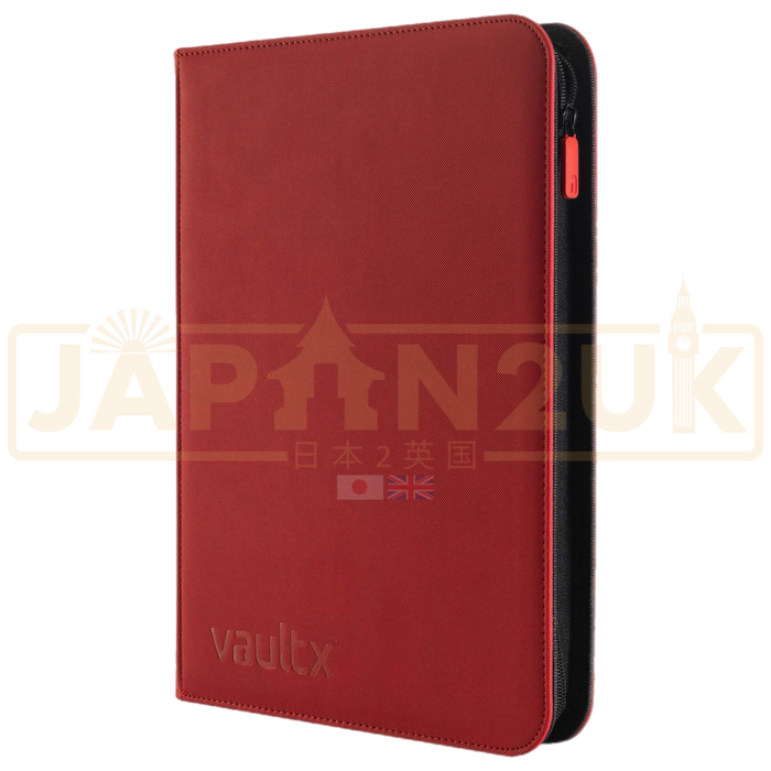 Vault X - 9-Pocket Exo-Tec® - Zip Binder - Fire Red