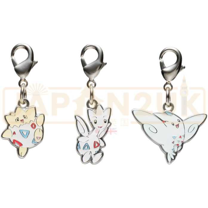 Pokemon Center Japan - 0175 / 0176 / 0468 Togepi, Togetic & Togekiss Metal Charm/Keychain