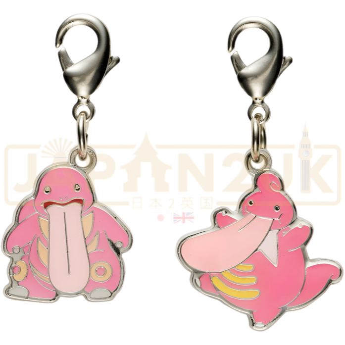 Pokemon Center Japan - 0108 / 0463 Lickitung & Lickilicky Metal Charm/Keychain