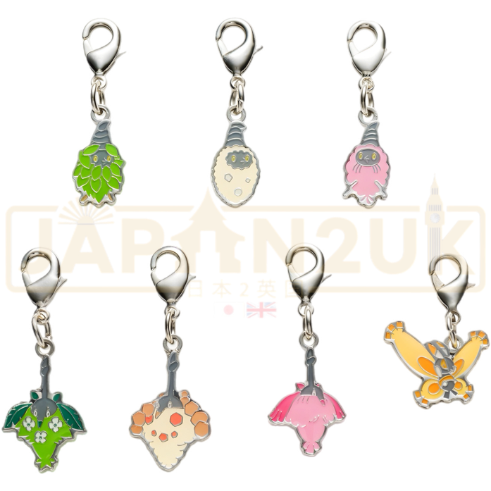 Pokemon Center Japan - 0412 / 0413 / 0414 Burmy (All Forms), Wormadam (All Forms) & Mothim Metal Charm/Keychain