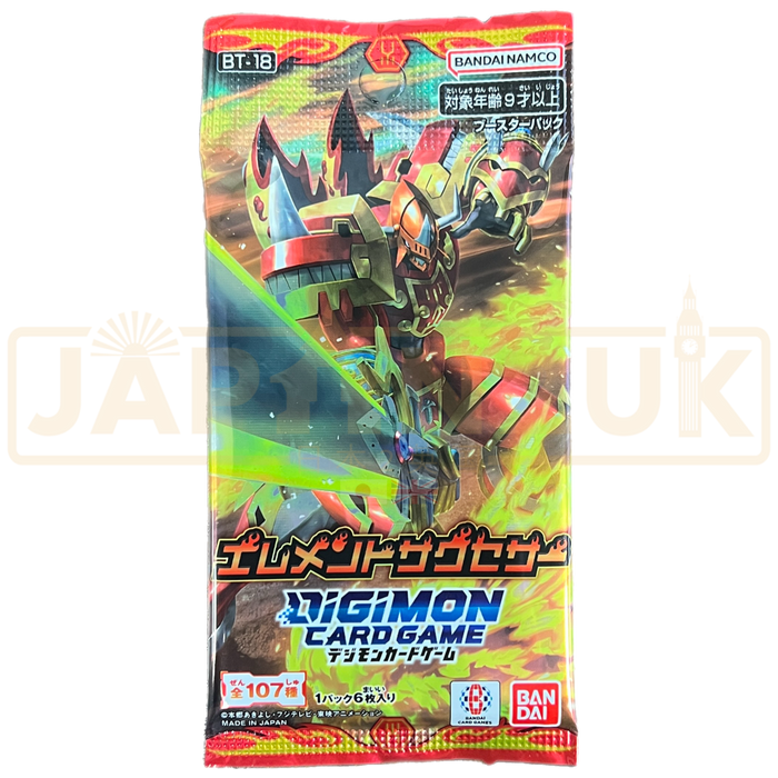 Digimon Elemental Successor BT-18 Japanese Booster Pack