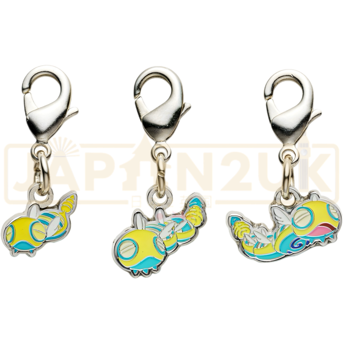 Pokemon Center Japan - 0206 / 0982 Dunsparce & Dudunsparce (Both Forms) Metal Charm/Keychain