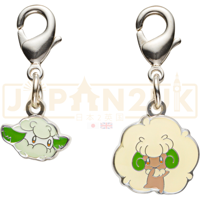 Pokemon Center Japan - 0546 / 0547 Cottonee & Whimsicott Metal Charm/Keychain