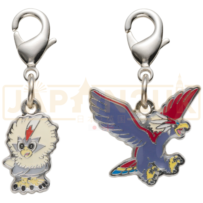 Pokemon Center Japan - 0627 / 0628 Rufflet & Braviary Metal Charm/Keychain