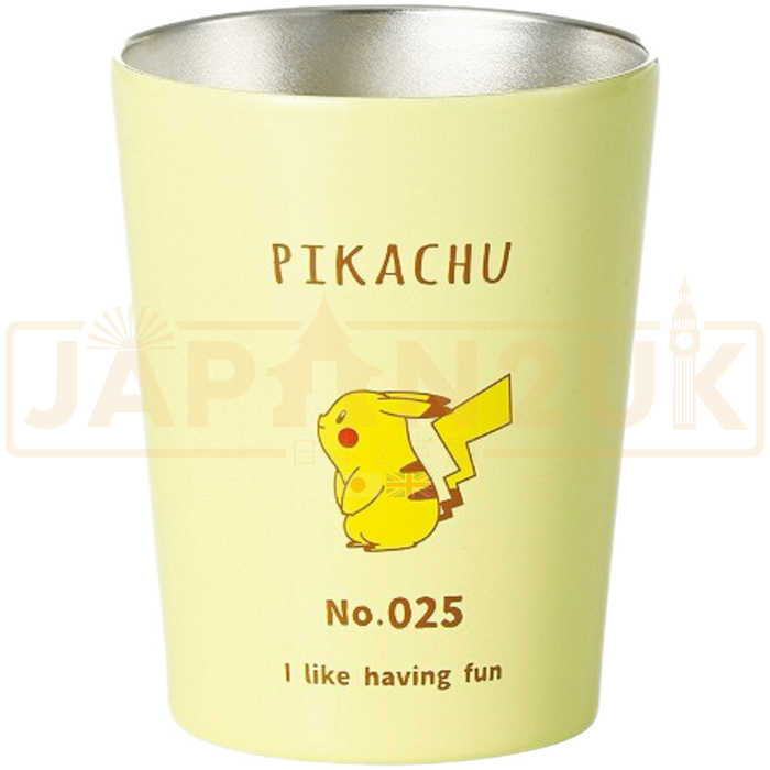 Pokemon Center Japan Pikachu Number 025 Yellow Stainless Steel Tumbler Cup