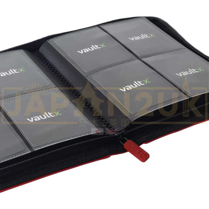 Vault X - 4-Pocket Exo-Tec® - Zip Binder - Fire Red