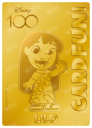 Cardfun Joyful Lilo Gold 1/100 Stamped Lithography Disney 100 D100-GP95