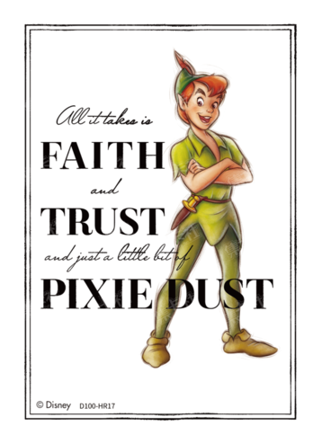 Cardfun Joyful Peter Pan Lenticular Card Disney 100 D100-HR17