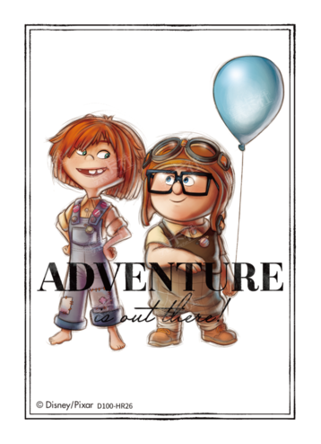 Cardfun Joyful Ellie & Carl Fredrickson Lenticular Card Disney 100 D100-HR26