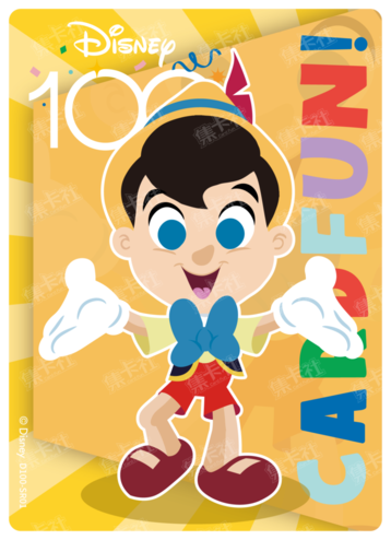 Cardfun Joyful Pinocchio Rainbow Card Disney 100 D100-SR01