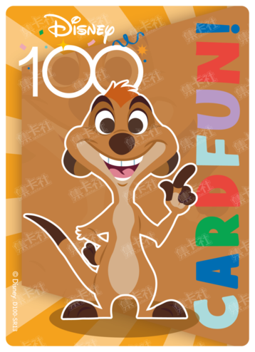 Cardfun Joyful Timon Rainbow Card Disney 100 D100-SR13