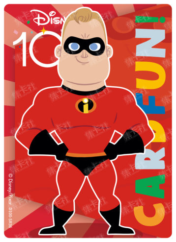 Cardfun Joyful Mr. Incredible Rainbow Card Disney 100 D100-SR36