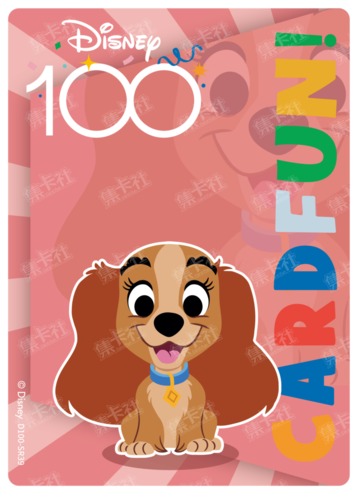 Cardfun Joyful Lady Rainbow Card Disney 100 D100-SR39