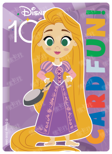 Cardfun Joyful Rapunzel Rainbow Card Disney 100 D100-SR49