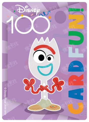 Cardfun Joyful Forky Rainbow Card Disney 100 D100-SR50