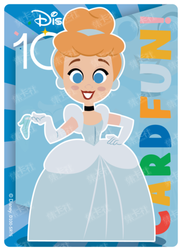 Cardfun Joyful Cinderella Rainbow Card Disney 100 D100-SR76